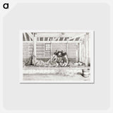 アートポストカード-Lying cow - ジャン ベルナール Postcard.