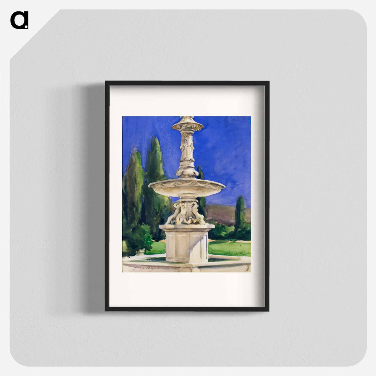 Marble Fountain in Italy - John Singer Sargent Poster.