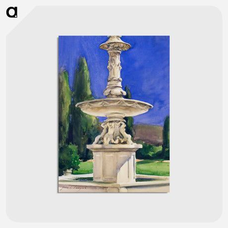 アートポストカード-Marble Fountain in Italy - ジョン シンガー サージェント Postcard.