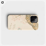 Hokusai's Dandelions and clovers beneath cherry tree - 葛飾 北斎 Phone Case.