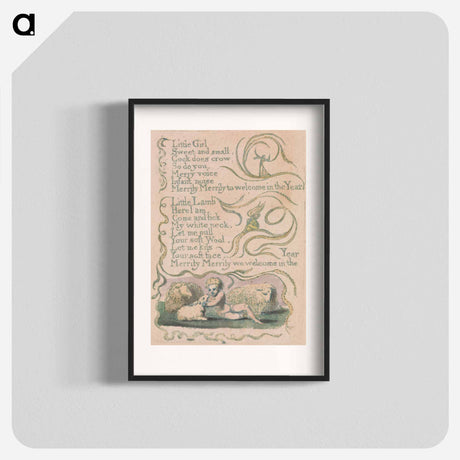 アートポスター-Songs of Innocence and of Experience, Plate 12, "Spring" - ウィリアム ブレイク Poster.