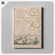 アートパネル-Songs of Innocence and of Experience, Plate 12, "Spring" - ウィリアム ブレイク Canvas.