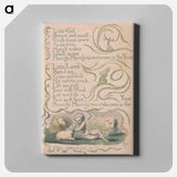 アートパネル-Songs of Innocence and of Experience, Plate 12, "Spring" - ウィリアム ブレイク Canvas.