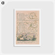 アートポストカード-Songs of Innocence and of Experience, Plate 12, "Spring" - ウィリアム ブレイク Postcard.