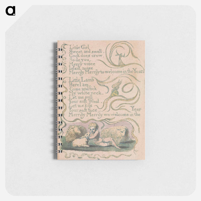 アートメモ帳-Songs of Innocence and of Experience, Plate 12, "Spring" - ウィリアム ブレイク Memo.