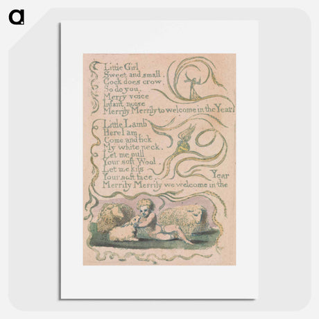 アートポスター-Songs of Innocence and of Experience, Plate 12, "Spring" - ウィリアム ブレイク Poster.