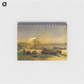 アートメモ帳-Fishing Station, Watch Hill - アルバート ビアスタット Memo.