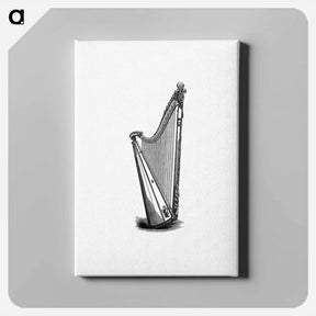 アートパネル-Harp from The Literary Remains Of The Rev. Thomas Price
 - 大英図書館 Canvas.