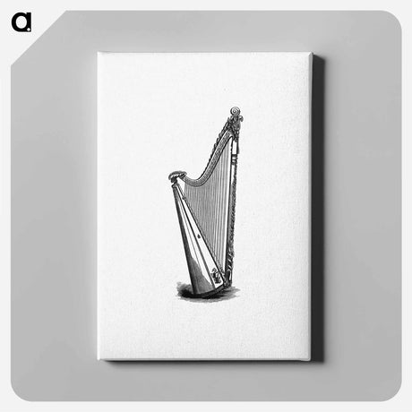 アートパネル-Harp from The Literary Remains Of The Rev. Thomas Price
 - 大英図書館 Canvas.