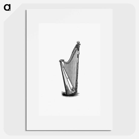 アートポスター-Harp from The Literary Remains Of The Rev. Thomas Price
 - 大英図書館 Poster.