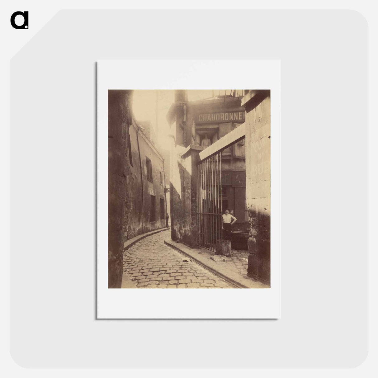 アートポストカード-Entrée du passage de la Réunion
 - ウジェーヌ アジェ Postcard.