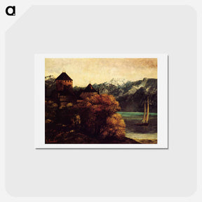 アートポストカード-The Chateau de Chillon - ギュスターヴ クールベ Postcard.