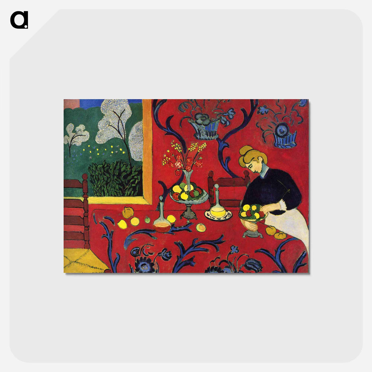 アートポストカード-Harmony in Red - アンリ マティス Postcard.