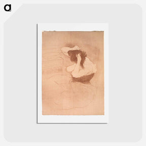 アートポストカード-Femme qui se peigne, la Coiffure - アンリ ド トゥールーズ ロートレック Postcard.