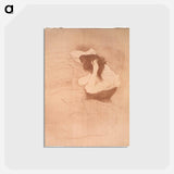 アートポストカード-Femme qui se peigne, la Coiffure - アンリ ド トゥールーズ ロートレック Postcard.