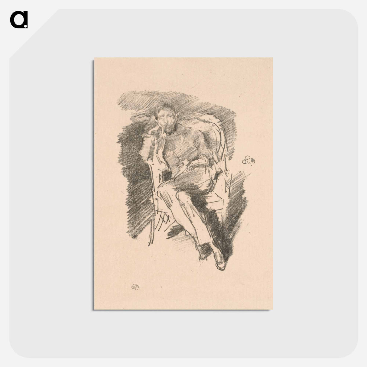アートポストカード-Firelight: Joseph Pennell, No. 2
 - ジョセフ ペネル Postcard.