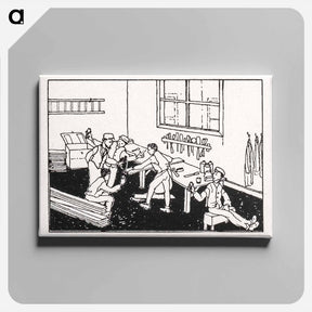 アートパネル-Boys at a workbench - ユリー デ フラーハ Canvas.