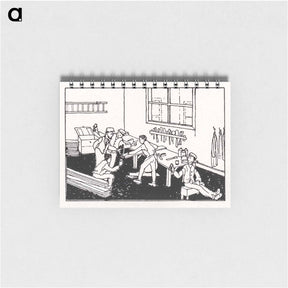 アートメモ帳-Boys at a workbench - ユリー デ フラーハ Memo.
