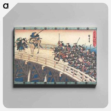 アートパネル-The Retreat across Ryōgoku Bridge
 - 歌川 広重 Canvas.