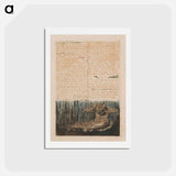 アートポストカード-The First Book of Urizen, Plate 6, "Muster around the Bleak Desarts...." - ウィリアム ブレイク Postcard.