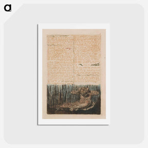 アートポストカード-The First Book of Urizen, Plate 6, "Muster around the Bleak Desarts...." - ウィリアム ブレイク Postcard.