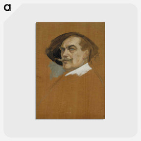 アートポストカード-Self-portrait in a dress of the 17th century, study - アルバート エーデルフェルト Postcard.