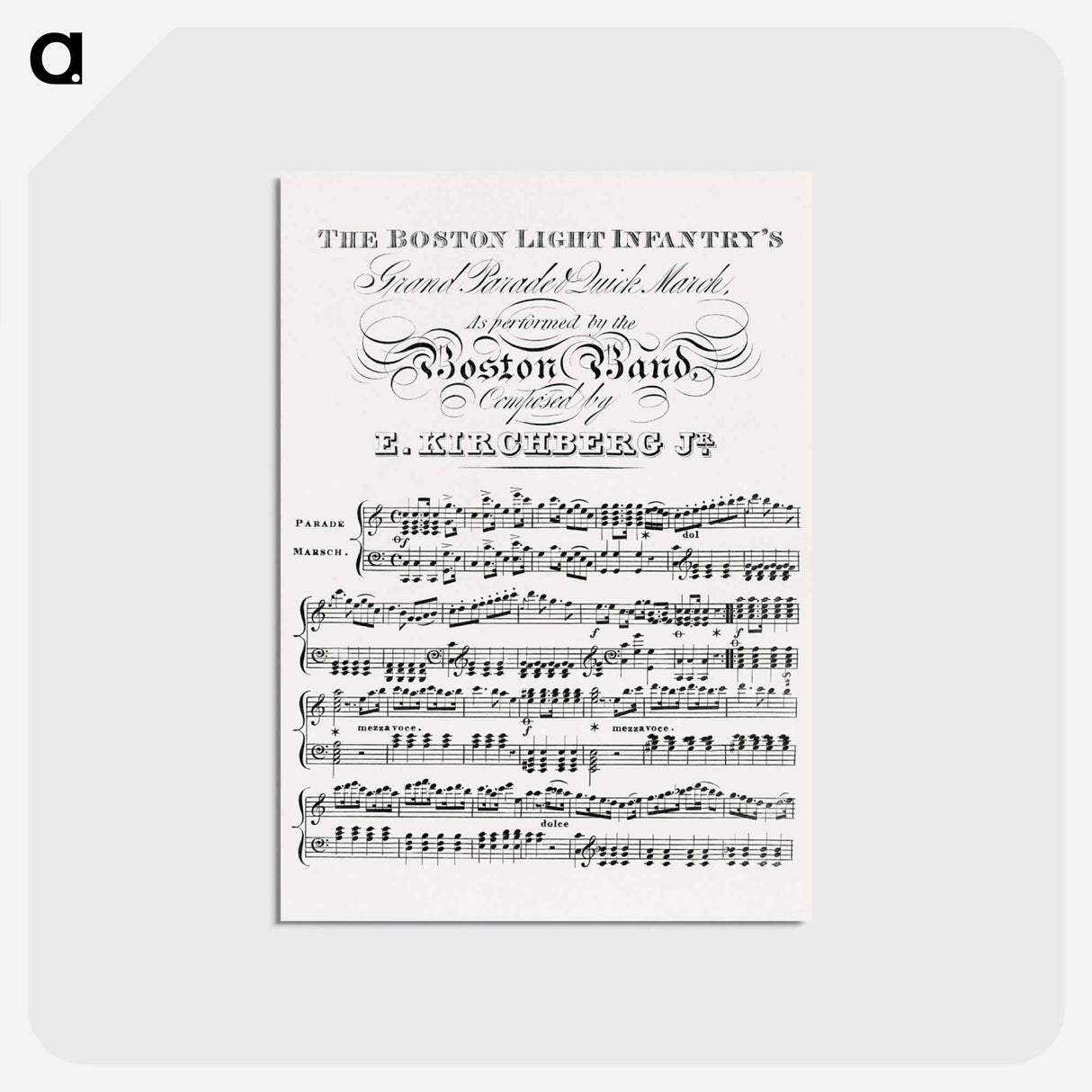 アートポストカード-Boston Light Infantry Parade
 - ボストン公共図書館 Postcard.