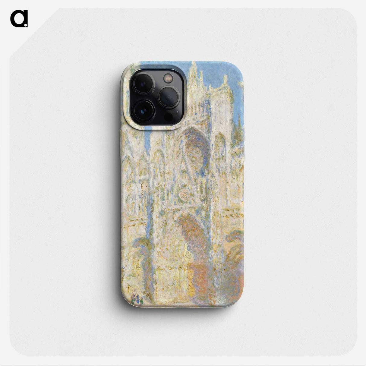 Rouen Cathedral, West Façade, Sunlight - Claude Monet Phone Case.