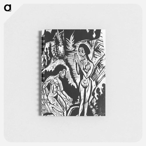 Bathers in Rocks - Ernst Ludwig Kirchner Memo.