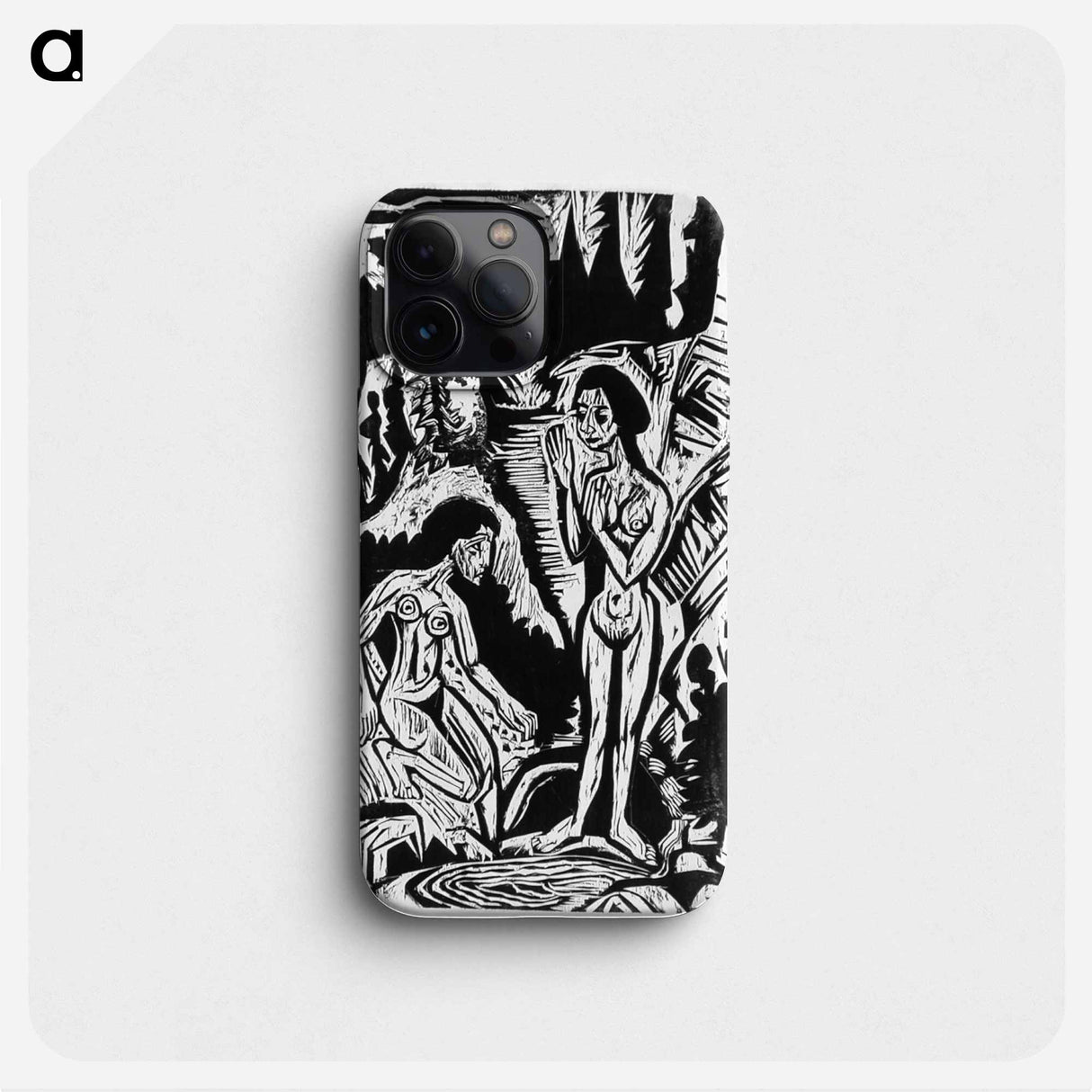 Bathers in Rocks - Ernst Ludwig Kirchner Phone Case.