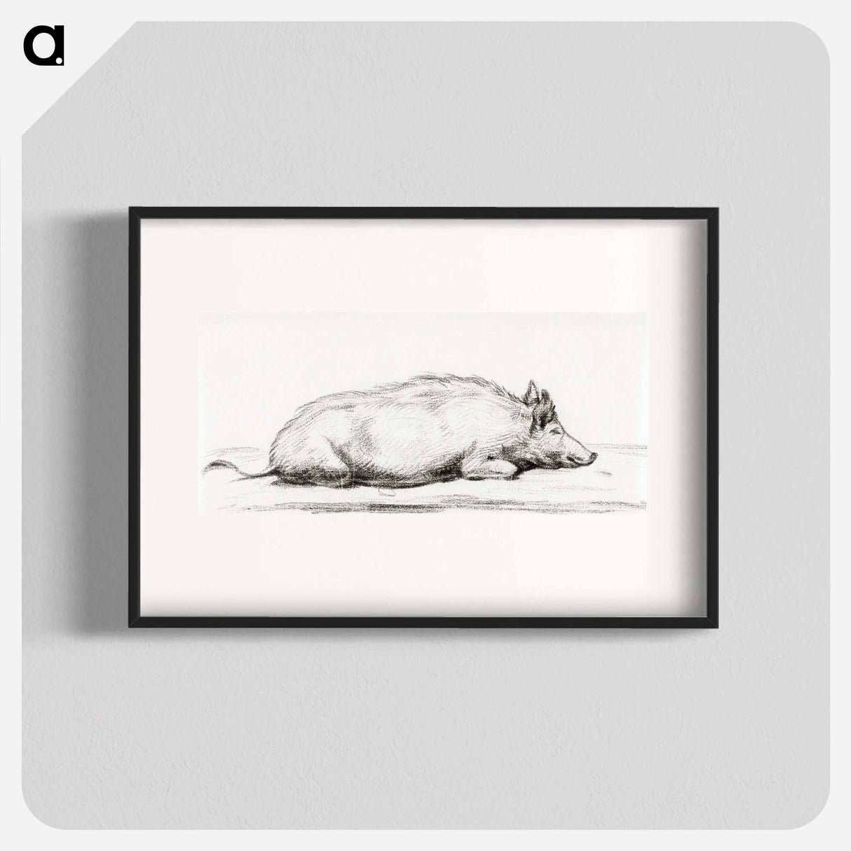 Lying pig - ジャン ベルナール Poster.