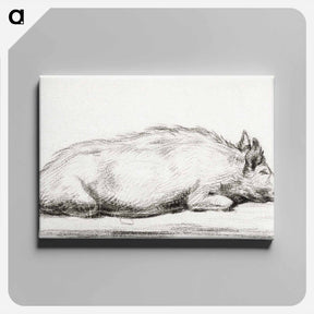 アートパネル-Lying pig - ジャン ベルナール Canvas.