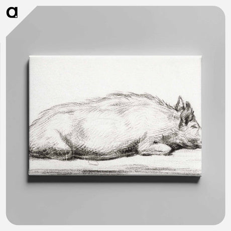 アートパネル-Lying pig - ジャン ベルナール Canvas.