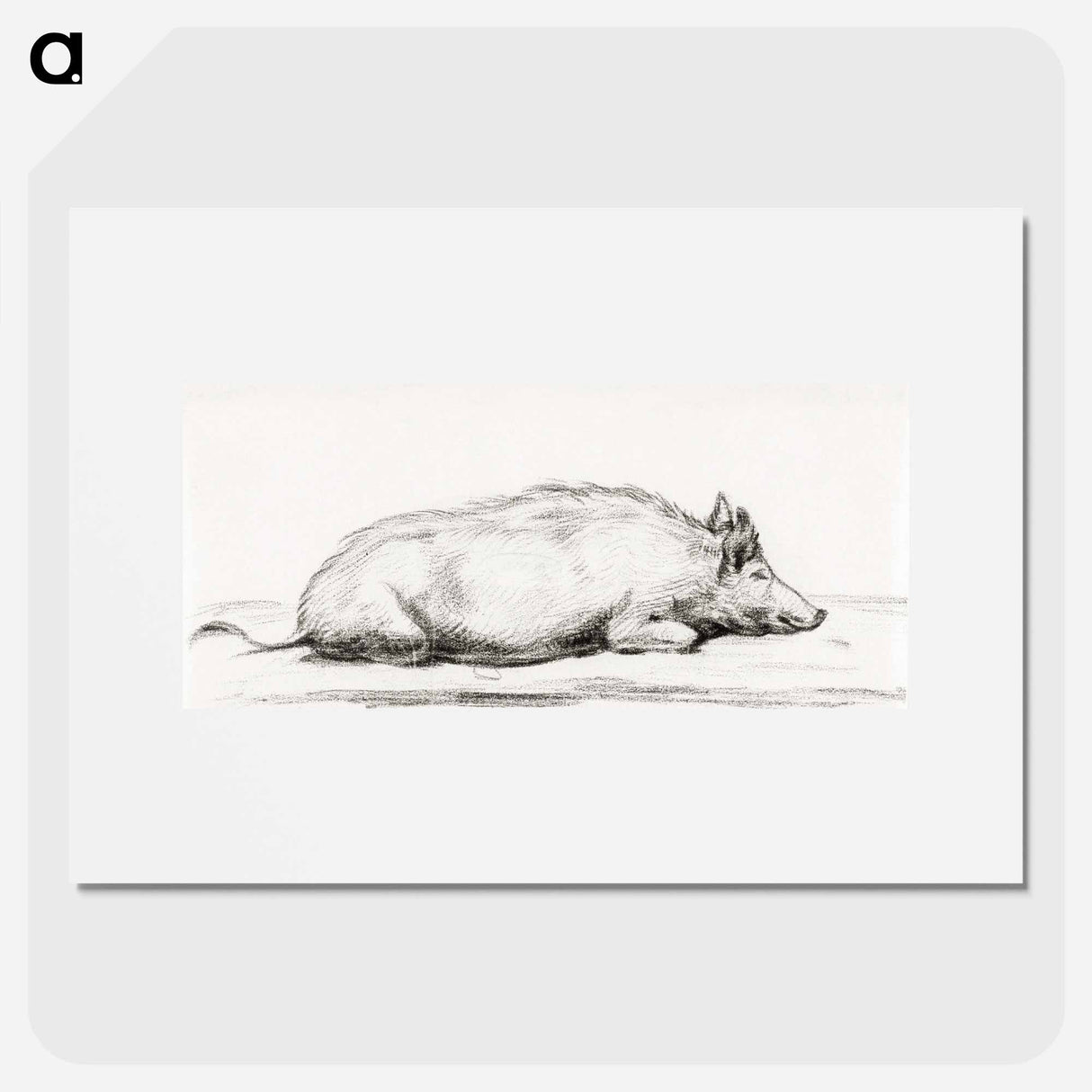 Lying pig - ジャン ベルナール Poster.