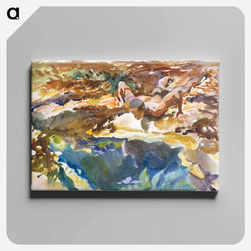 Man and Pool - John Singer Sargent Canvas.