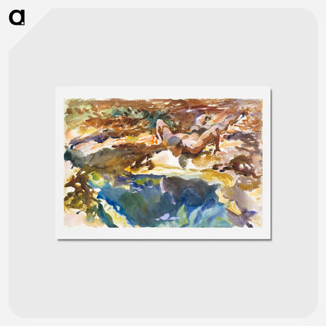 アートポストカード-Man and Pool - ジョン シンガー サージェント Postcard.