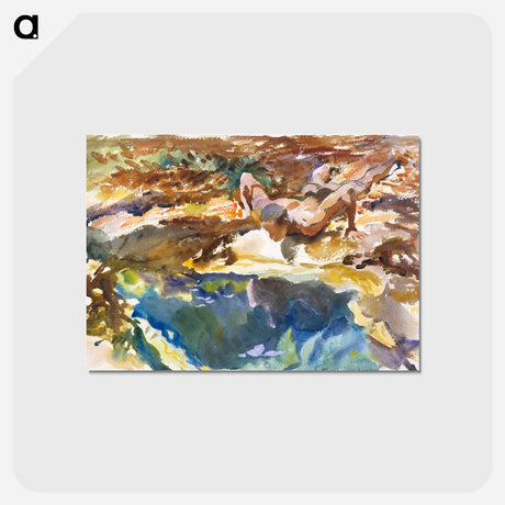 アートポストカード-Man and Pool - ジョン シンガー サージェント Postcard.