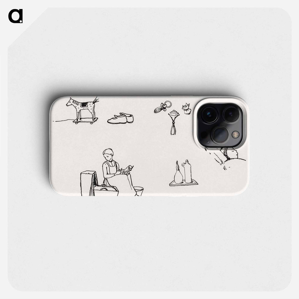 Woodcut icons - ユリー デ フラーハ Phone Case.