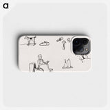 Woodcut icons - ユリー デ フラーハ Phone Case.