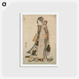 アートポストカード-Hokusai's woman - 葛飾 北斎 Postcard.
