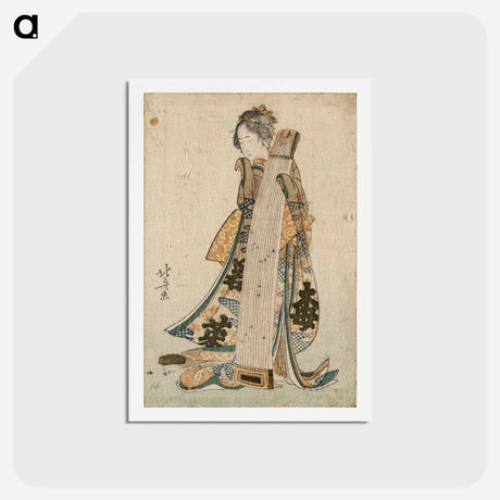 アートポストカード-Hokusai's woman - 葛飾 北斎 Postcard.