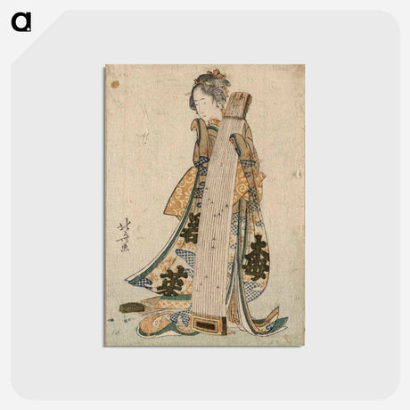 アートポストカード-Hokusai's woman - 葛飾 北斎 Postcard.