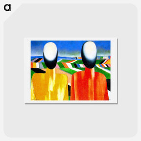 アートポストカード-Peasants - カジミール マレーヴィチ Postcard.