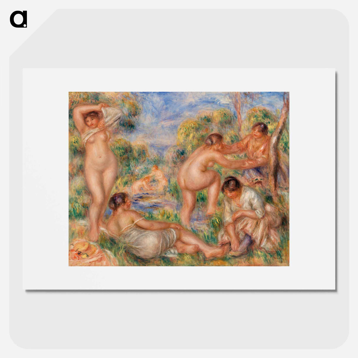 Bathing Group - Pierre Auguste Renoir Poster.