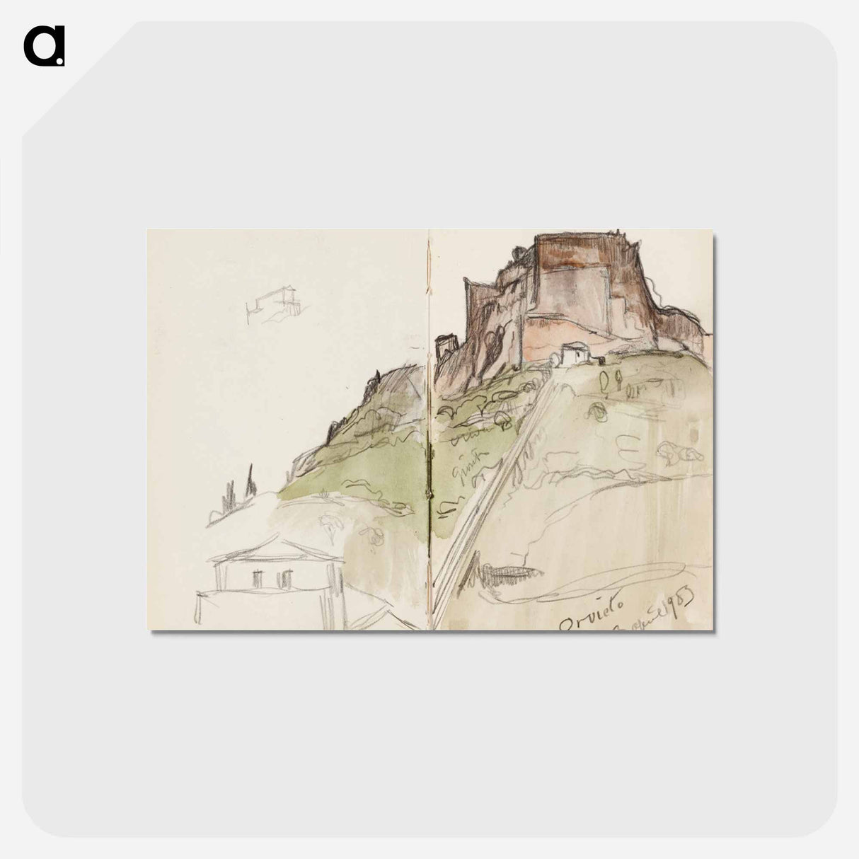 アートポストカード-(unknown)part of a sketchbook - アルバート エーデルフェルト Postcard.