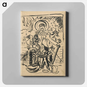 アートパネル-Slovak madonna - アーノルド ピーター ワイズ クビンチャン Canvas.