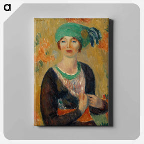 アートパネル-Girl in Green Turban
 - バーンズ・コレクション Canvas.