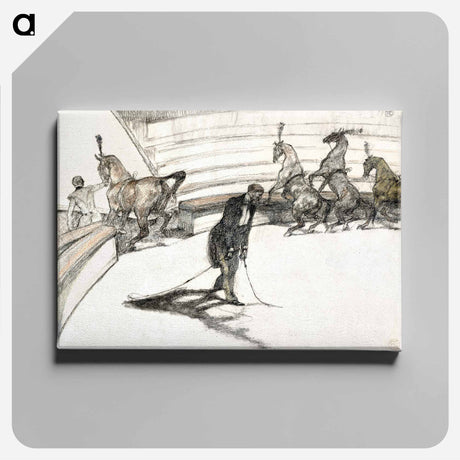 アートパネル-At the Circus: Free Horses - アンリ ド トゥールーズ ロートレック Canvas.
