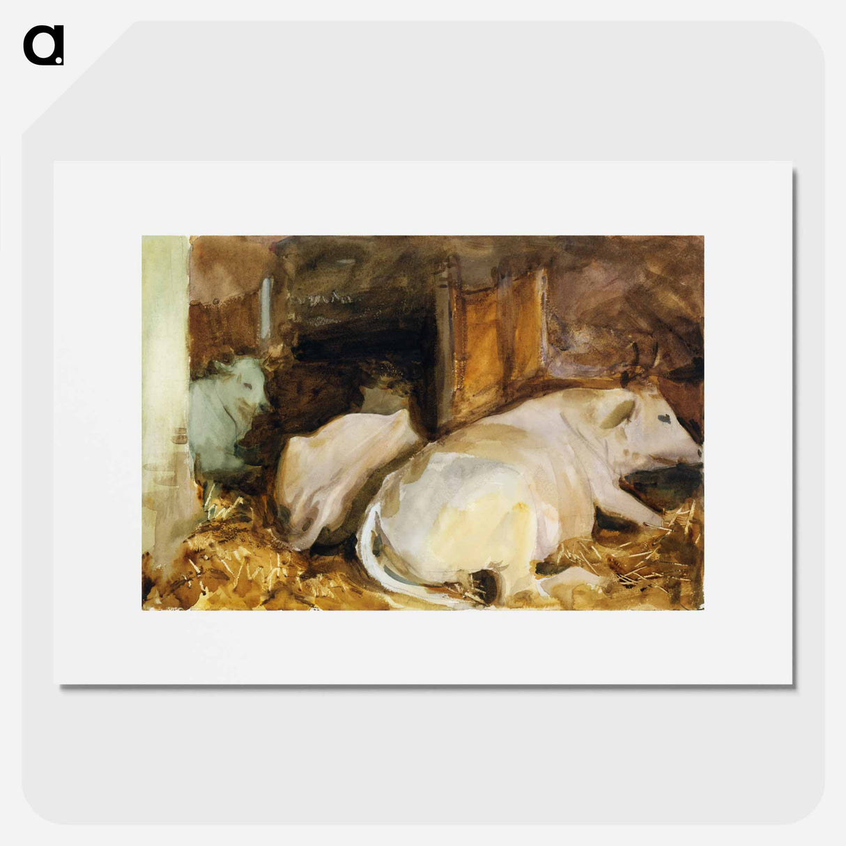 Three Oxen - John Singer Sargent Poster.