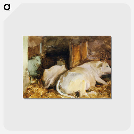 アートポストカード-Three Oxen - ジョン シンガー サージェント Postcard.